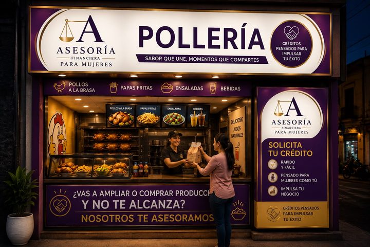 Pollería con solicitud de crédito